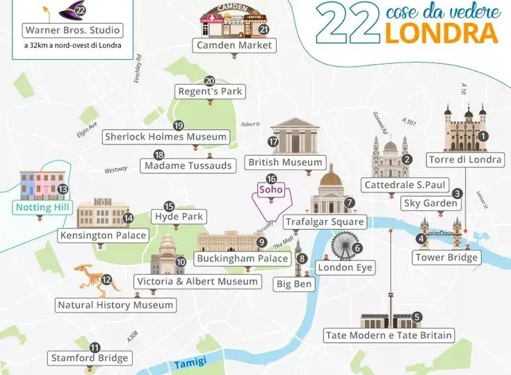 Mappa attrazioni Londra: ottimizza il tuo itinerario e risparmia